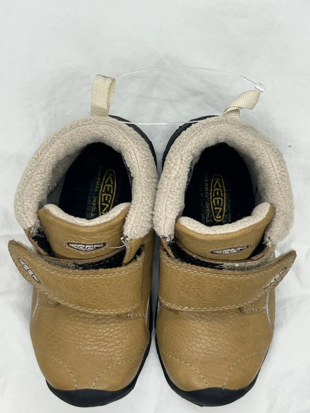 Keen Toddler Boy Sz 5 Beige Touch-Fasten Insulated Fleece Waterproof Ankle Boots